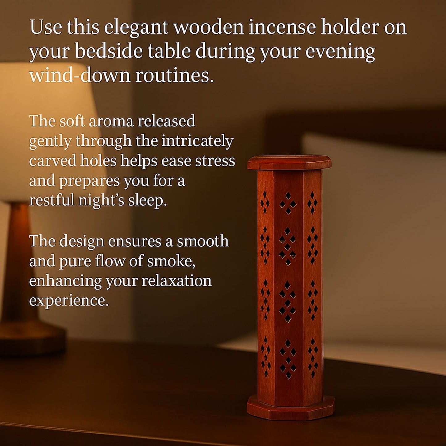 SIGNAMIO® 2pcs Wooden Tower Agarbatti and Dhoop Holder Premium Incense Stick Stand with Ash Catcher for Pooja Room Decoration - Puja Items for Home Mandir & Agarbatti Stand Holder with Storage Box