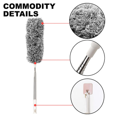 Signamio Cleaning Essentials: Microfiber Fan Cleaner & Wall Cleaning Mop with Long Handle, Expandable Dusting Stick, Extends Up to 100 Inches, Washable for Efficient Dust Removal