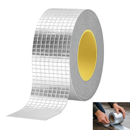 Signamio Aluminum Waterproof Tape - Super Strong Adhesive Water Proof Tape for Roof Leakage, Surface Crack, Water Leakage Tape for Room, Boat Sealing, Durable and Reliable Solution - (5 CM*5M - 1pcs)