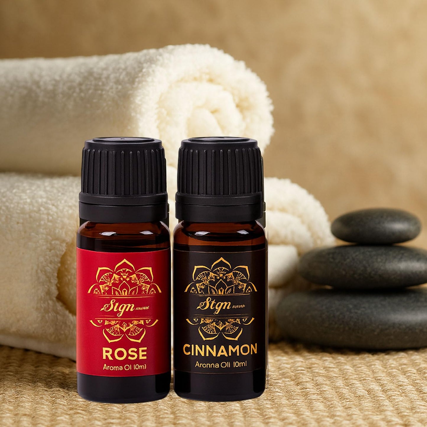 Signamio 10 Pcs Essential Oil Set - Premium Reed Diffuser Fragrance Aroma Oil Collection for Home & Office - Long-Lasting Scented Essential Oil Blends for Relaxation & Wellness