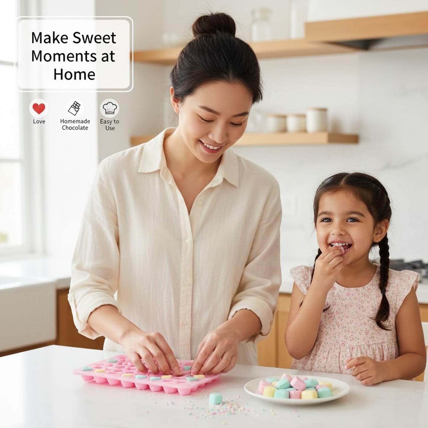 Signamio Heart Shape Chocolate Mould - Premium Chocolate Mould Silicone for Heart-Shaped Treats - Durable Non-Stick Chocolate Silicone Mould for Baking and Candy Making