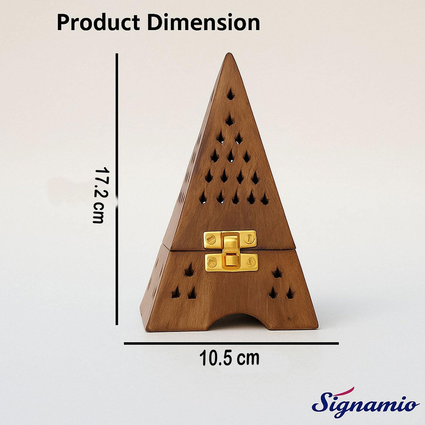 SIGNAMIO® Eiffel Tower Wooden Sambrani Dhoop Stand Incense Holder: Perfect Pooja Room Stand Decoration Item, Dhup Dani & Doopam Holder, Essential Puja Item for Home Mandir and Pooja Thali Set Rituals