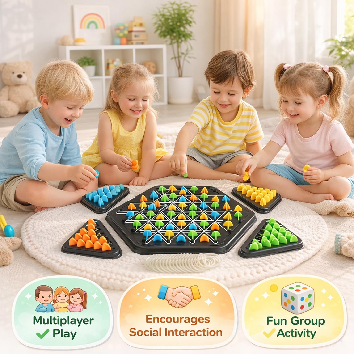SIGNAMIO Puzzle Geometry Memory Chess Triangle Strategy Board Games for 6 to 10+ Years for Families and Games for Adults at Home Kids and Teens