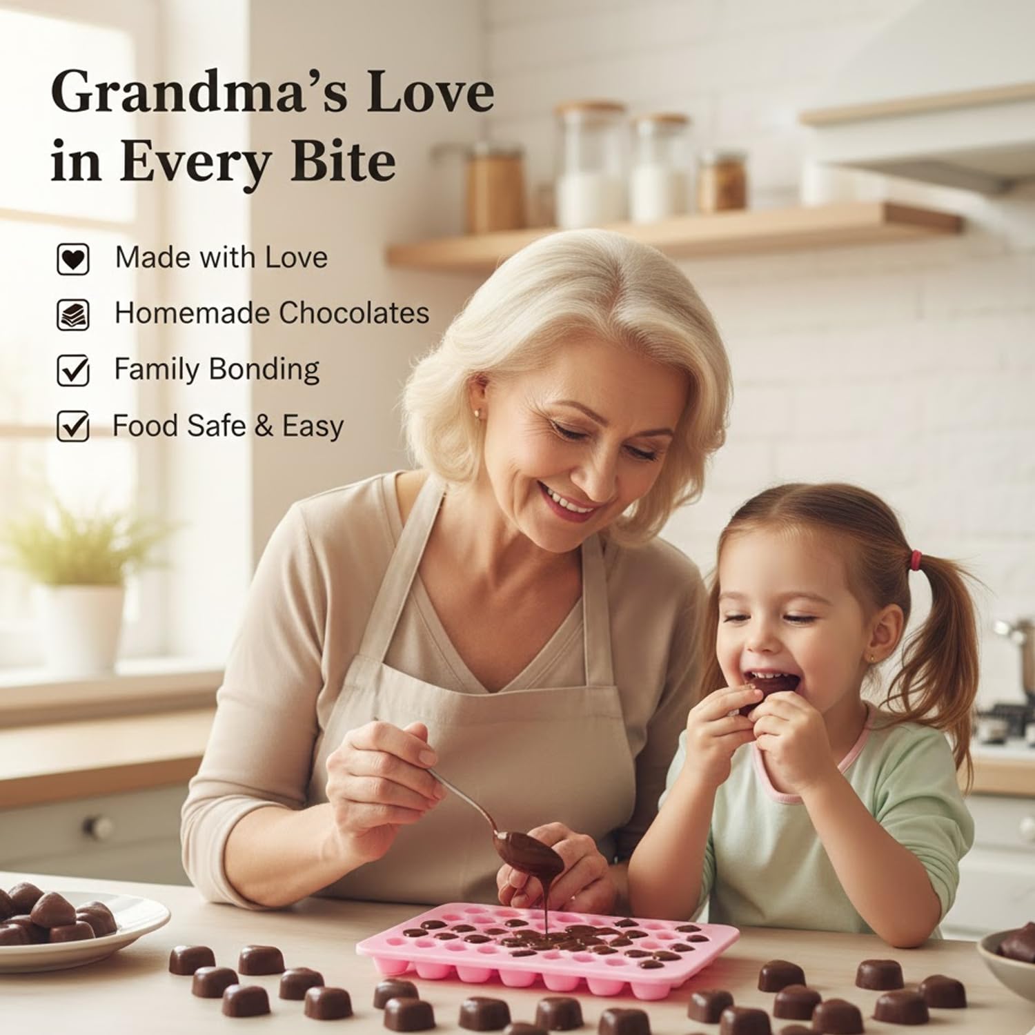 Signamio Heart Shape Chocolate Mould - Premium Chocolate Mould Silicone for Heart-Shaped Treats - Durable Non-Stick Chocolate Silicone Mould for Baking and Candy Making