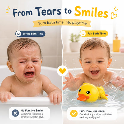 SIGNAMIO® 2 Pack of Wind Up Penguin Spinner Bath Toys for Kids Floating Water Animals, Suction Bath Tub Toys, Baby Bathing Fun, Multi-Color, Perfect Tummy Time Water Play
