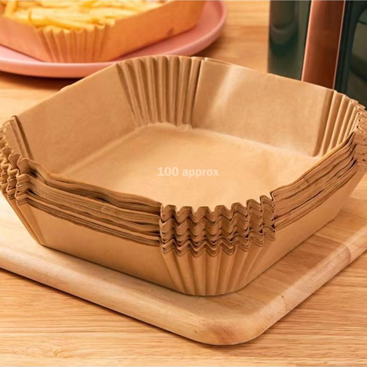 Signamio 6 Pcs Set of Air Fryer Silicone Tray - Non-Stick, Reusable Baking Tray, Round