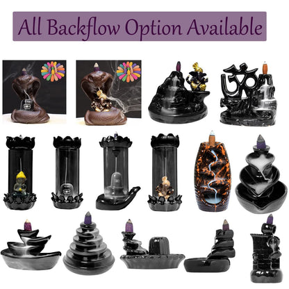 SIGNAMIO Ceramic Buddha Idols For Home Decor Backflow Smoke Fountain - Elegant Buddha Statue Design, Ideal Buddha Idol For Tranquil Ambiance In Your Home Or Office With 30 Cone, Black