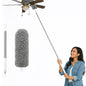 Signamio Cleaning Essentials: Microfiber Fan Cleaner & Wall Cleaning Mop with Long Handle, Expandable Dusting Stick, Extends Up to 100 Inches, Washable for Efficient Dust Removal