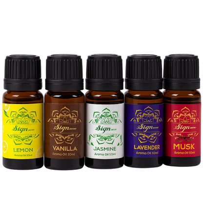 Signamio 10 Pcs Essential Oil Set - Premium Reed Diffuser Fragrance Aroma Oil Collection for Home & Office - Long-Lasting Scented Essential Oil Blends for Relaxation & Wellness