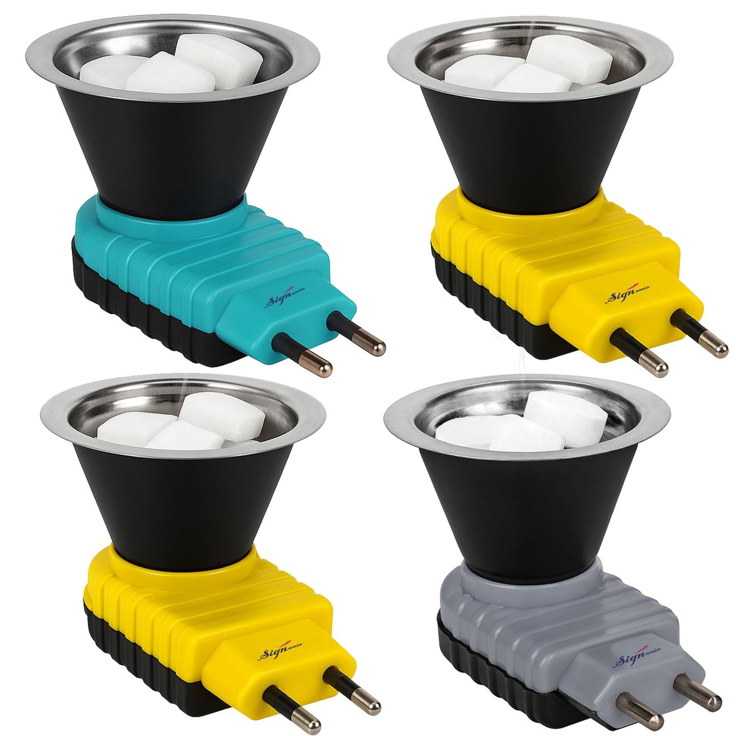 Signamio Home Fragrance Products: Camphor Diffuser Burner, Kapoor Dani Electrical Camphor, Aroma Burner & Bakhoor Burner for Home-Yellow