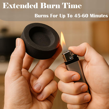 SIGNAMIO Quick Light Charcoal Tablets – for Incense & Bakhoor | Long Lasting – Burn Time Up to 45 Minutes - Pack of 10 Roll (100 DISC) DN-1