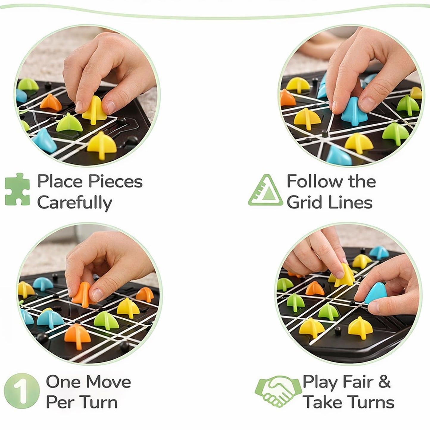 SIGNAMIO Puzzle Geometry Memory Chess Triangle Strategy Board Games for 6 to 10+ Years for Families and Games for Adults at Home Kids and Teens