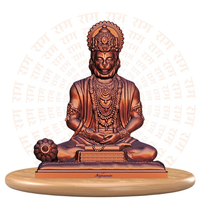 SIGNAMIO® Gold Hanuman Ji Idol Statue for Car Dashboard - Divine Bajrangbali Murti, Perfect Hindu God Gift Item and Home Puja Decoration Ideal Hanuman Murti as Car Dashboard Accessory