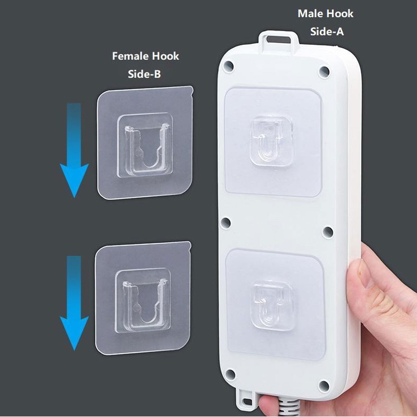 Self Adhesive Male Female Wall Hooks 1 pcs -