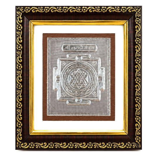 SIGNAMIO 999 Pure Silver Shree Laxmi Yantra for Money Attraction, Protection, and Chakra Healing - Shri Yantra for Prosperity, Spiritual
