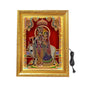 SIGNAMIO® Designer Handmade Stone Moti Work with Gold led Light Sculpture of 3D Lord Radha Krishna wall Hanging Photo Frame with for Puja Room,Home,Office,wall decoration-1pcs (14x11 Inch)