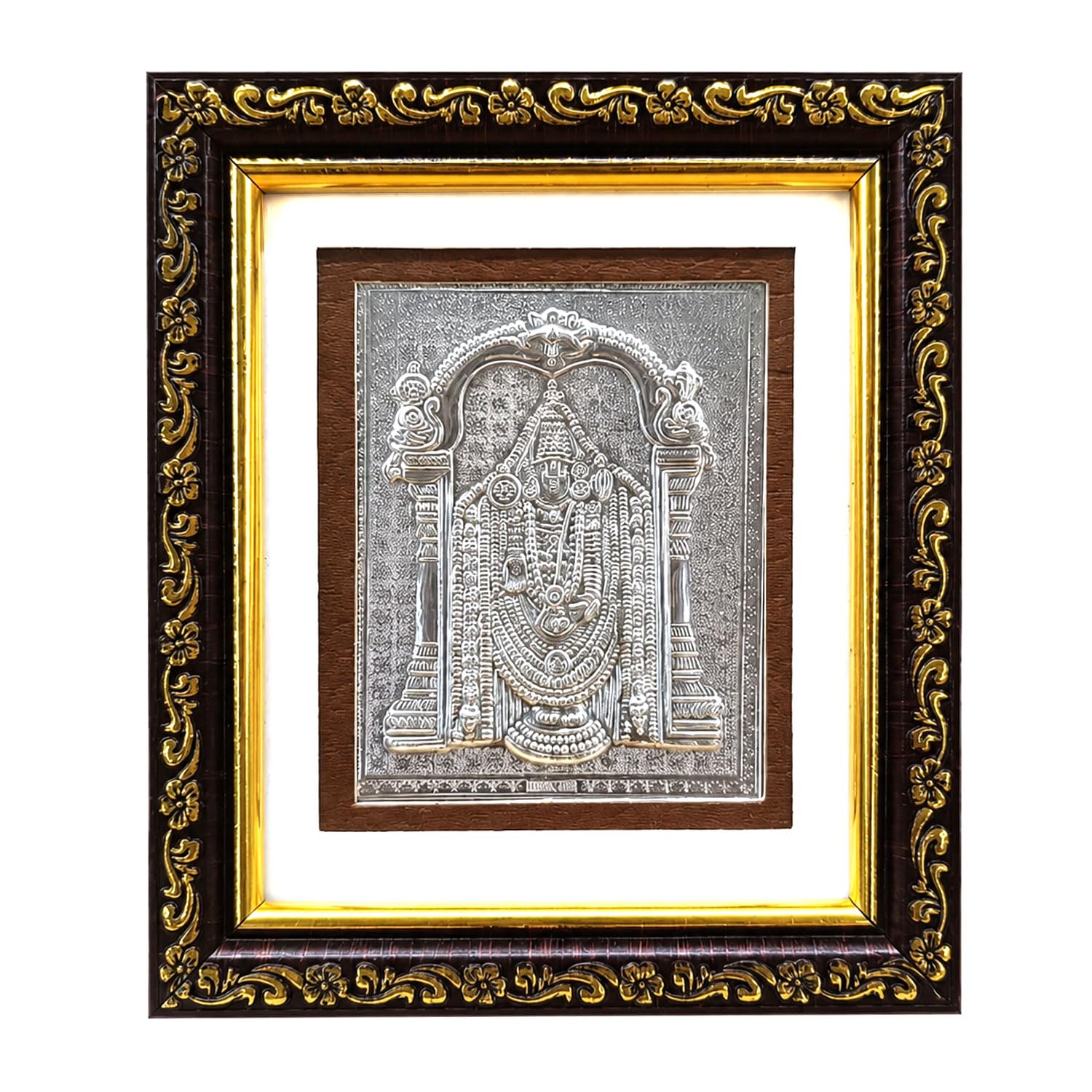 SIGNAMIO 999 Pure Silver Radhe krishna Photo Frame - Elegant Gift for Pooja Room, Ideal Pure Silver Gift Items