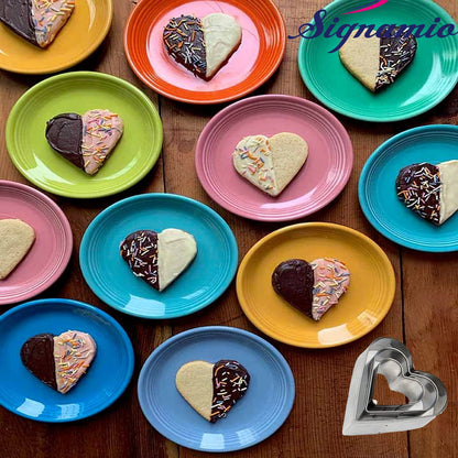 SIGNAMIO® Stainless Steel Cookie Cutter Shapes for Kids Flower, Round, Heart, Star Biscuit Metal Molds Cutters for Kitchen,Baking,Cutlet, Pastry Tools - 12 pcs Each Set