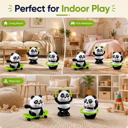 SIGNAMIO Cute Panda Action Set Baby Toys, 3 Piece Set
