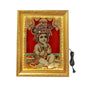SIGNAMIO® Designer Handmade Stone Moti Work with Gold led Light Sculpture of 3D Lord Bal Krishna wall Hanging Photo Frame with for Puja Room,Home,Office,wall decoration-1pcs (14x11 Inch)