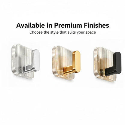 Self Adhesive Wall Hooks Silver 8 pcs -