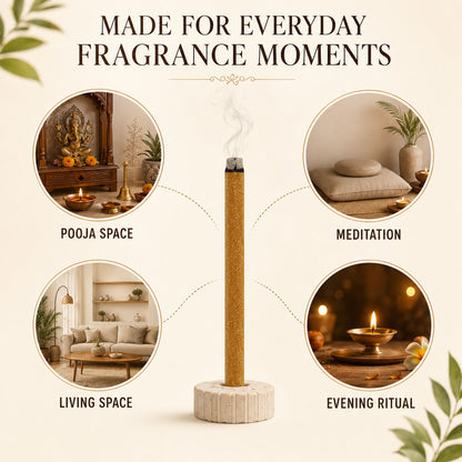 Regular Metallic Dhoop Stick 100gm -Yellow-(Packing-Jar)