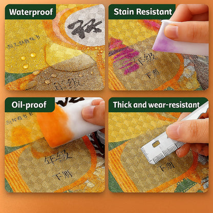 Signamio 30 Pcs Set of Self Adhesive Book Cover Transparent for Books - Easy Stick Plastic Transparent Book Cover for Protection - Durable and Clear - 3 Different Sizes -10 Pcs Each Size
