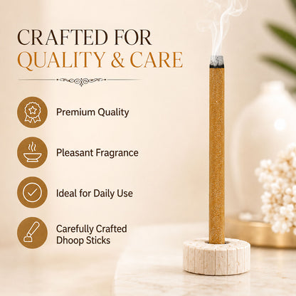 Regular Metallic Dhoop Stick 100gm -Yellow-(Packing-Jar)