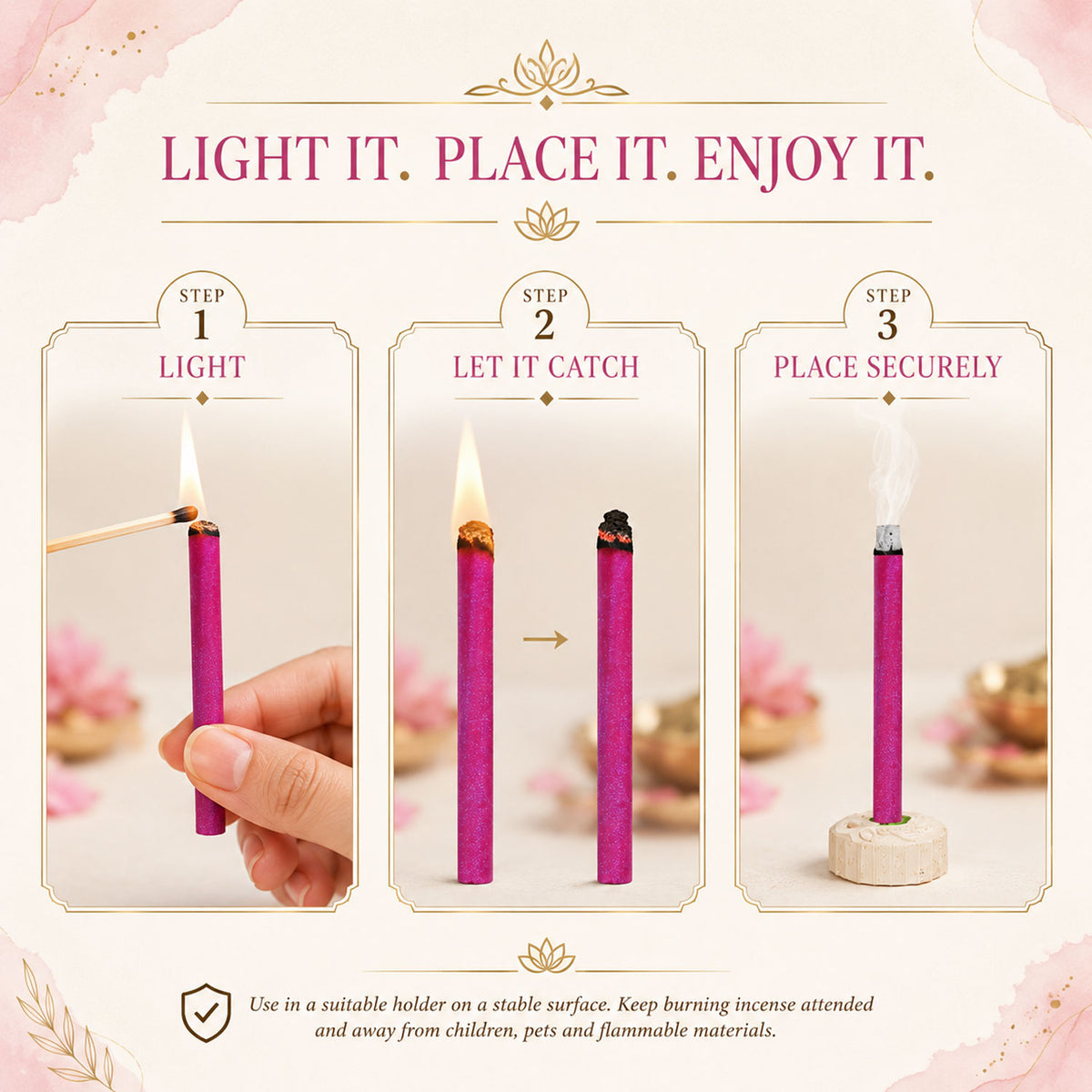 Regular Metallic Dhoop Stick 100gm -Pink-(Packing-Jar)