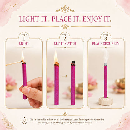 Regular Metallic Dhoop Stick 100gm -Pink-(Packing-Jar)