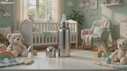 Steel Baby Feeding Bottle -