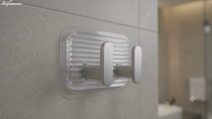 Self Adhesive Wall Hooks Silver 8 pcs -(Packing-Box)