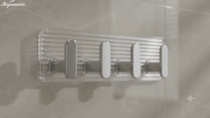 Self Adhesive Wall Hooks Silver 8 pcs -